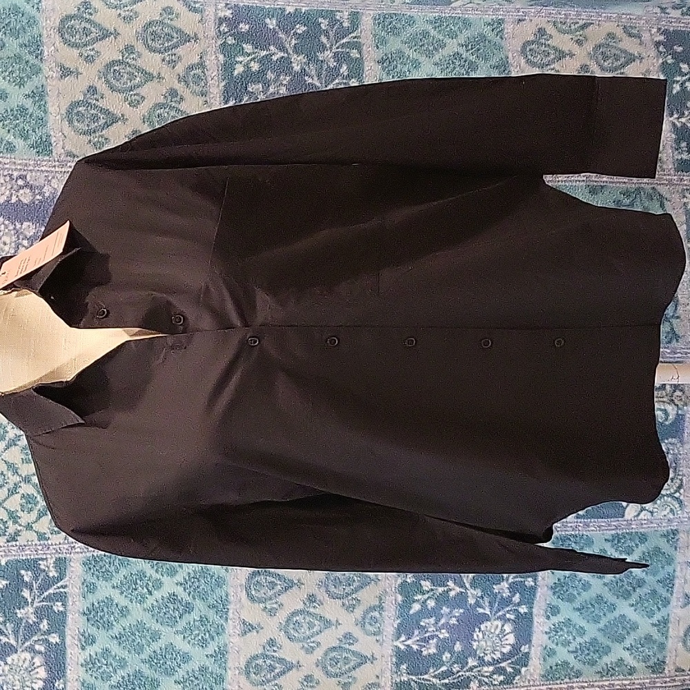 Quince Boyfriend  Organic Cotton Poplin Button Down Black Small Last One - Picture 3 of 10